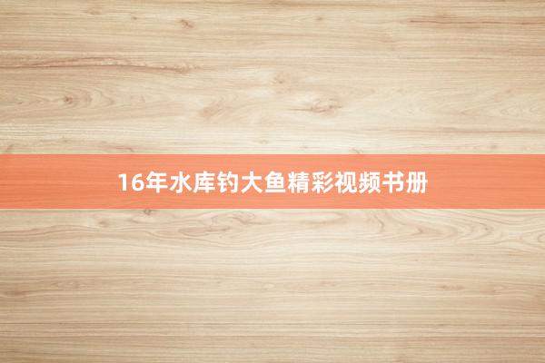 16年水库钓大鱼精彩视频书册